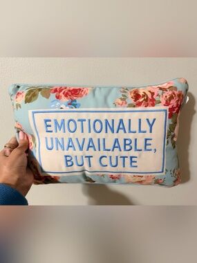 Francesca's Collections Light Blue Decorative Pillow